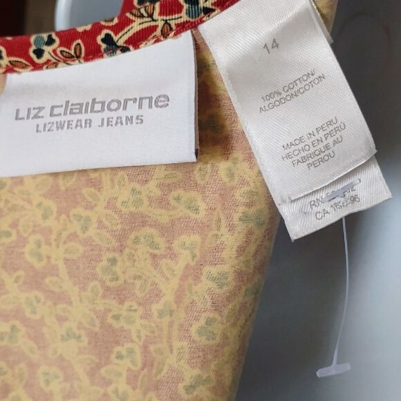 Liz Claiborne NWT Sheath Dress 100% Cotton Size 14 - Picture 9 of 10